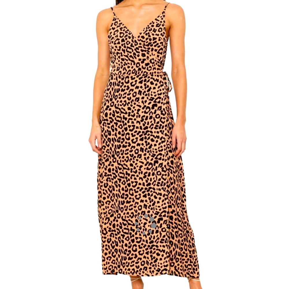 Aila Blue Cleopatra Jaguar Wrap Dress NWT Maxi